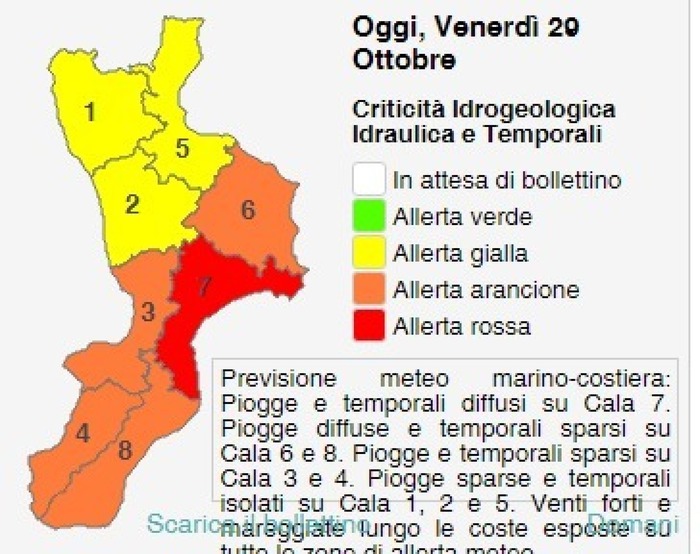 Maltempo Protezione Civile Da Oggi Allerta Rossa Sul Catanzarese